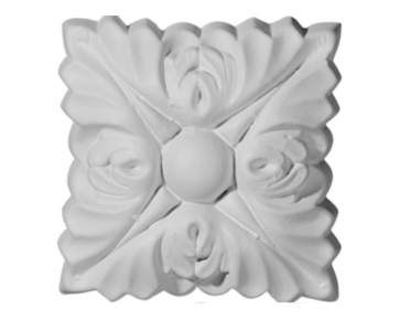 3in.W x 3in.H Sellek Rosette (Can be used with Sellek Panel Moulding)